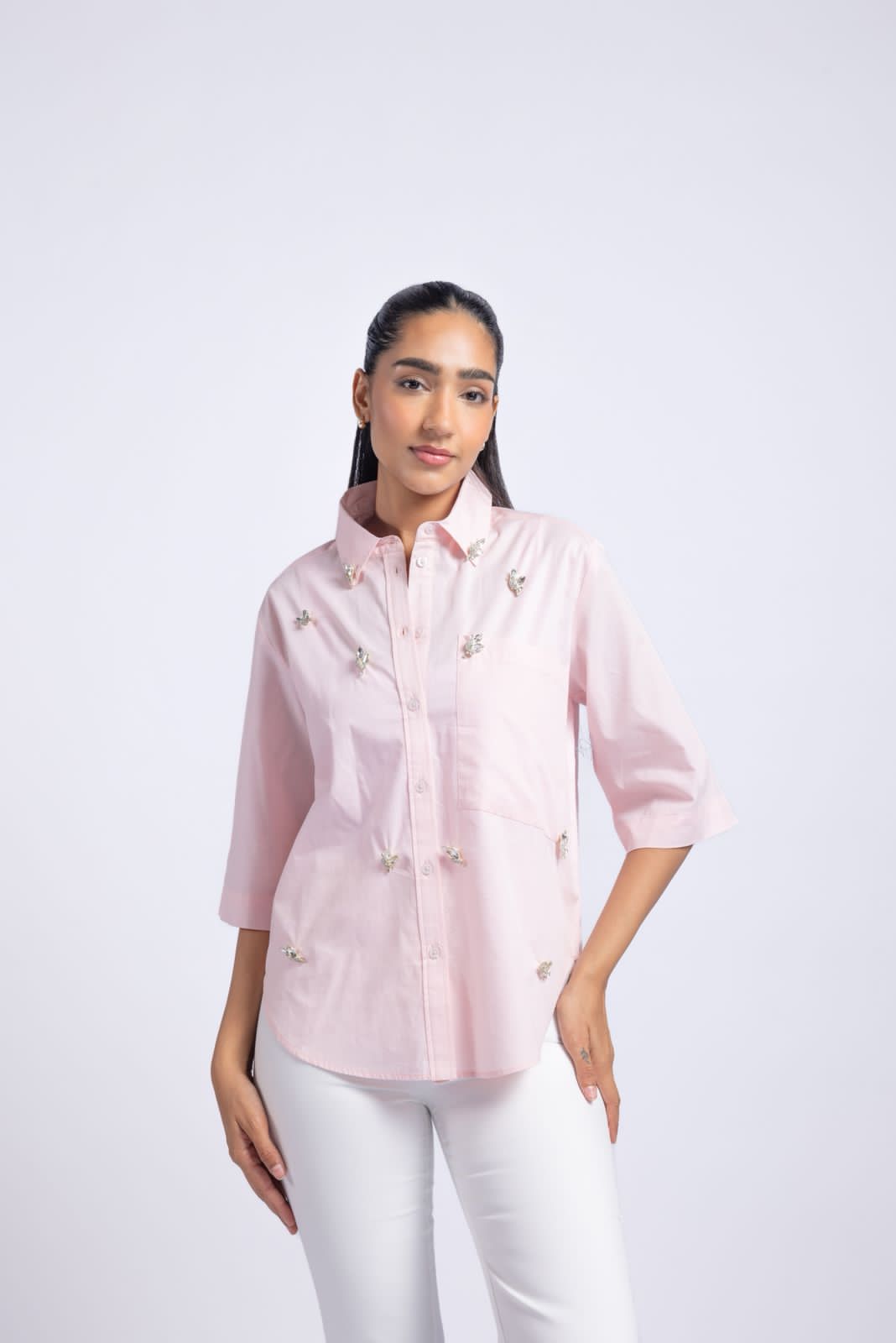 Light pink cotton shirt