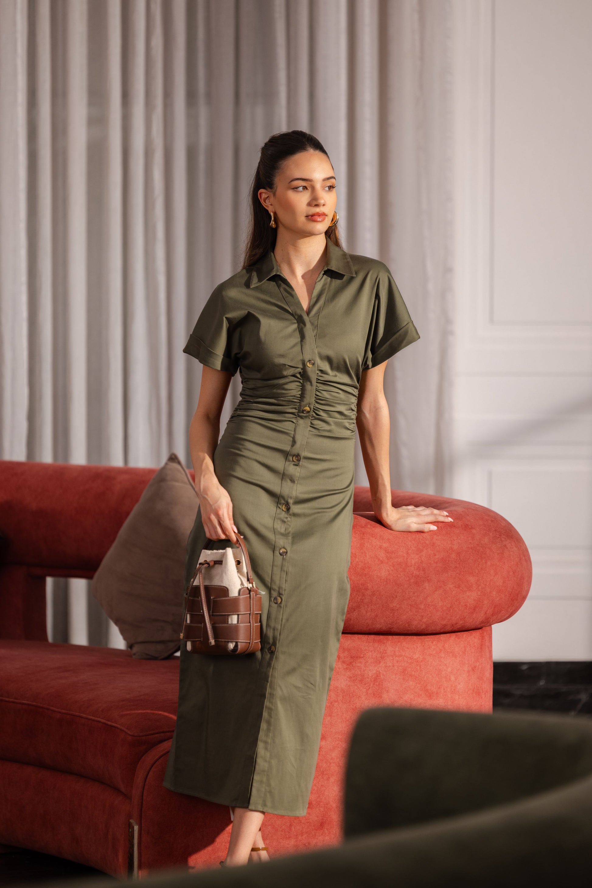 Body-hugging Lycra long dress