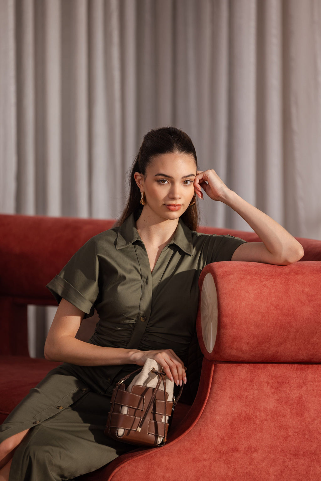 Body-hugging Lycra long dress