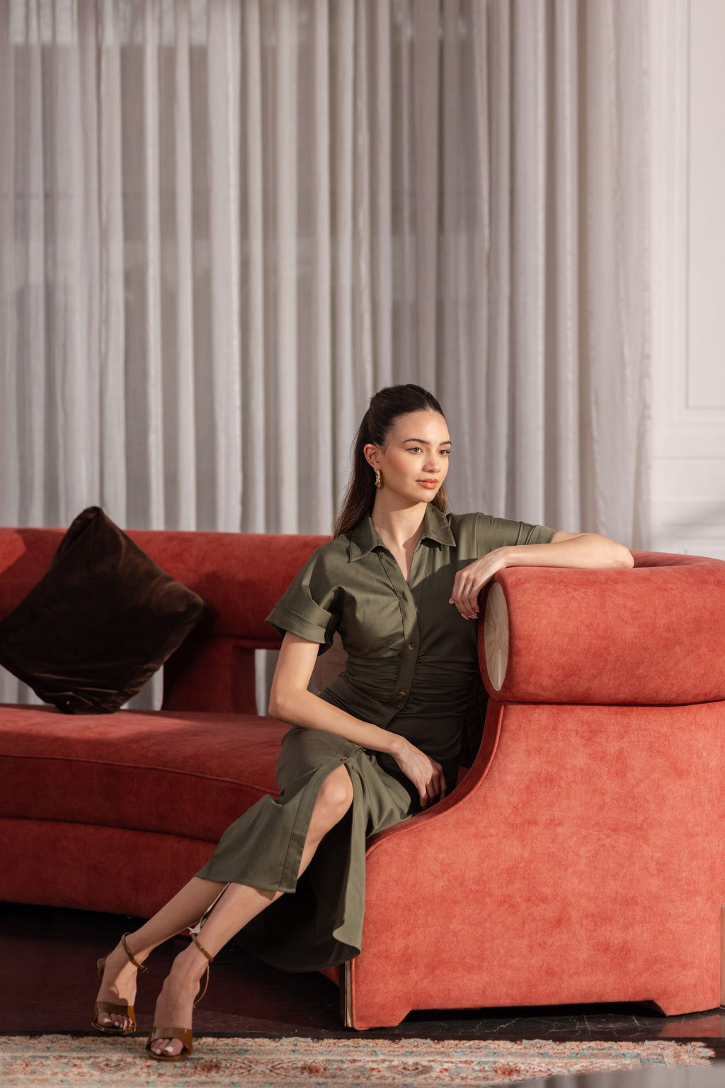 Body-hugging Lycra long dress