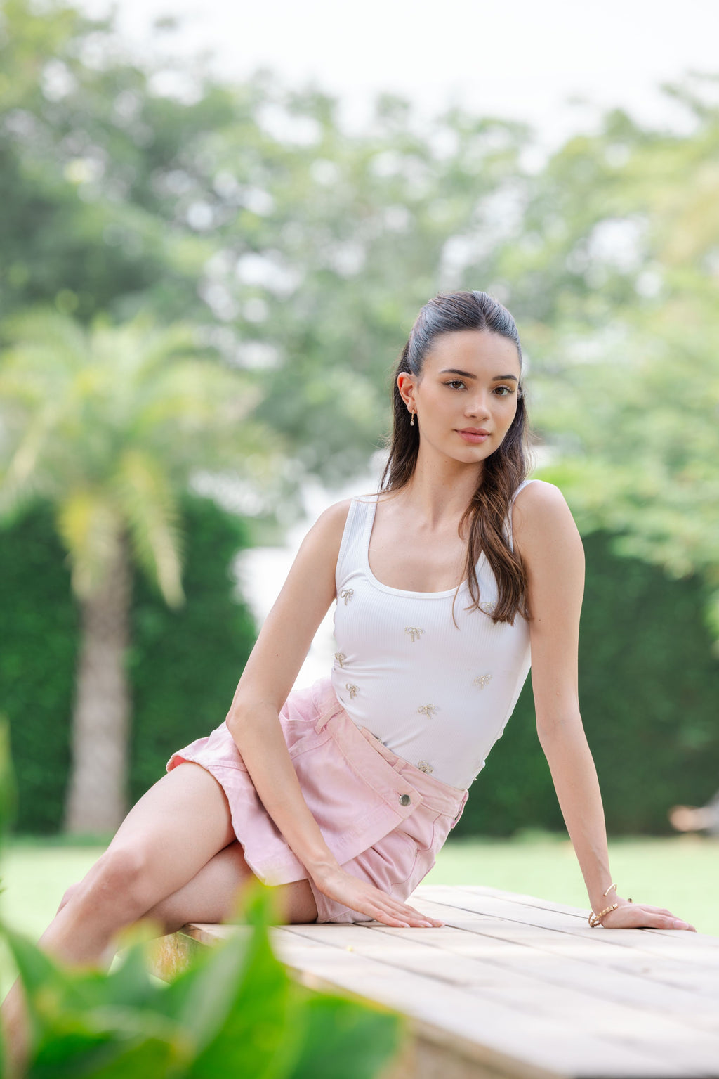 White tank top