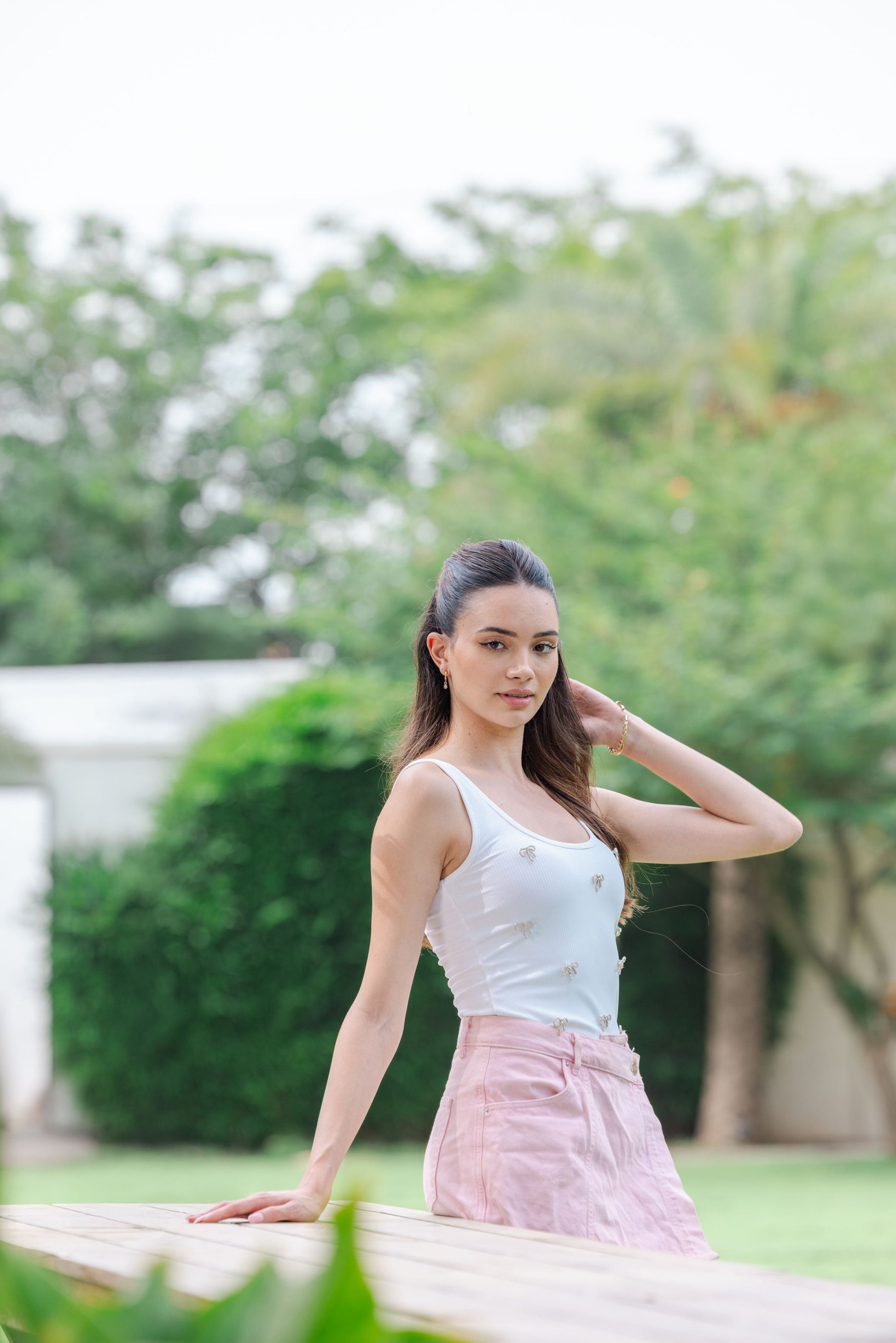 White tank top