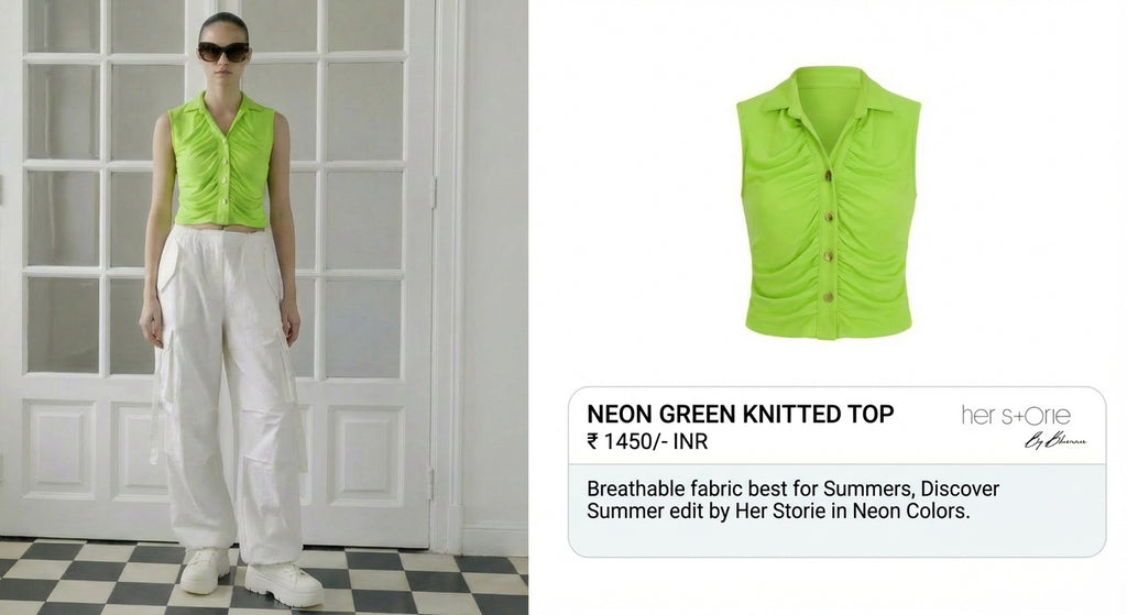 Neon Green Knitted Top