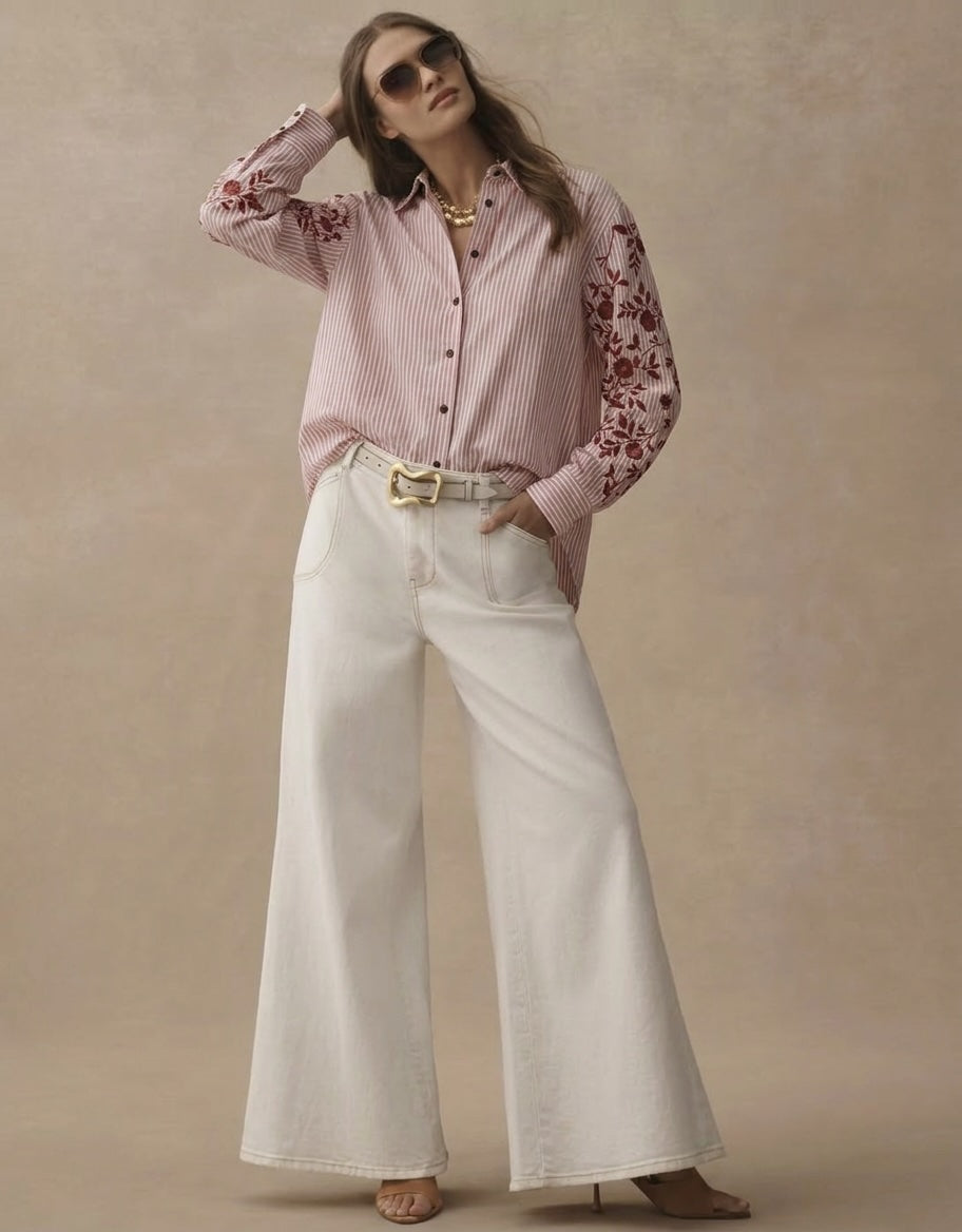 100% Cotton Embroidery Shirt