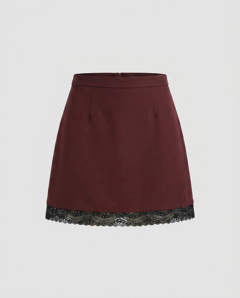 Silk Satin Mini Skirt